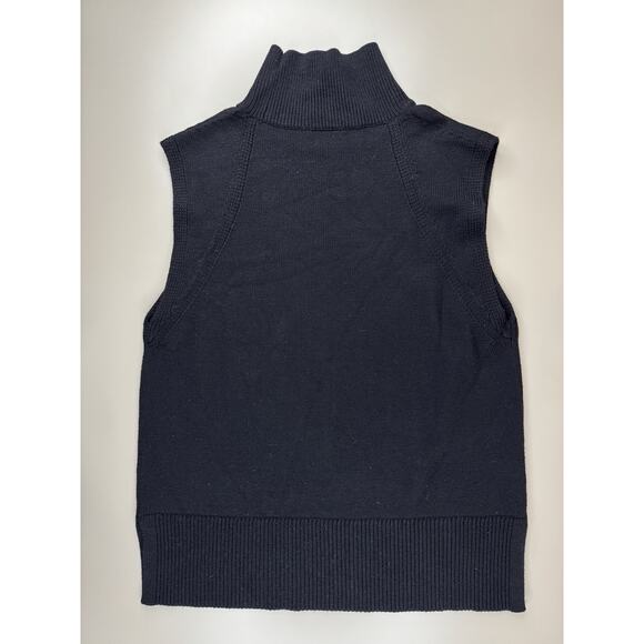 Aritzia Babaton 100% Merino Wool Tunic Sweater Vest M Black Sleeveless Essential - Picture 3 of 14